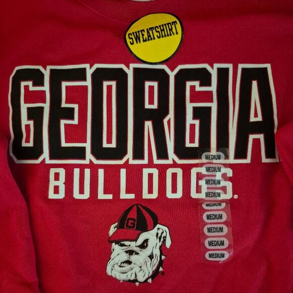 Hanes University of Georgia Bulldogs Sweatshirt UGA Size Medium - NEW - Picture 1 of 4